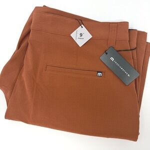 Travis Mathew Mens‎ STEP DANCE Golf Shorts Size 36 9 Inch Inseam Rust Orange NEW